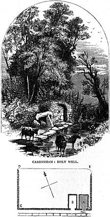 [Illustration:  Cardinam Holy Well, view and plan]